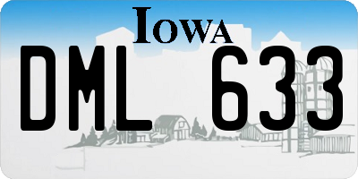 IA license plate DML633