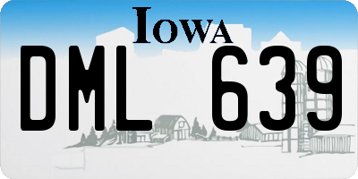 IA license plate DML639