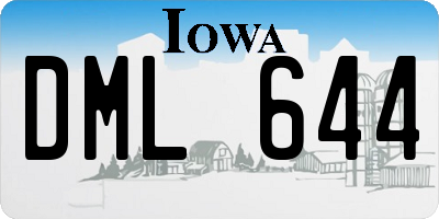IA license plate DML644