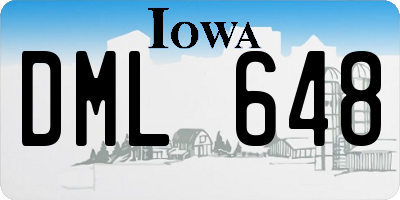 IA license plate DML648