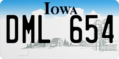 IA license plate DML654