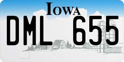 IA license plate DML655