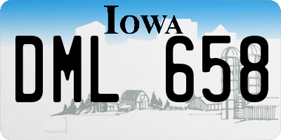 IA license plate DML658