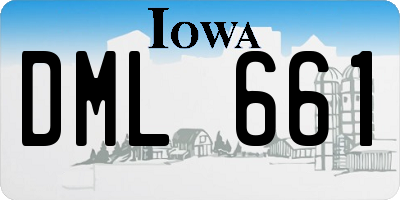 IA license plate DML661