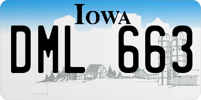 IA license plate DML663