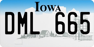 IA license plate DML665