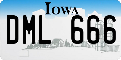 IA license plate DML666