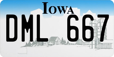 IA license plate DML667