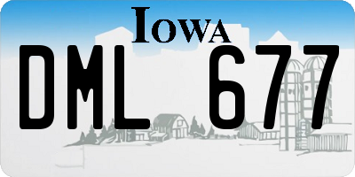 IA license plate DML677