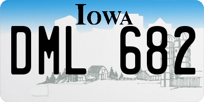 IA license plate DML682