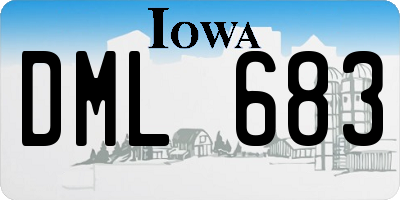 IA license plate DML683