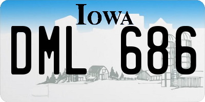 IA license plate DML686
