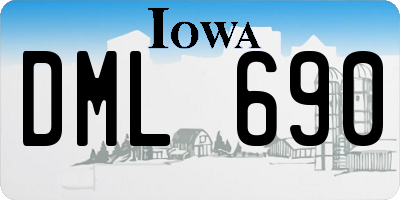 IA license plate DML690
