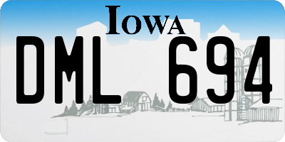 IA license plate DML694