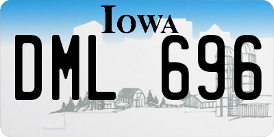 IA license plate DML696