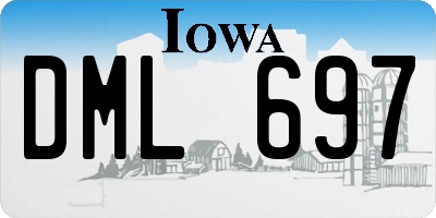 IA license plate DML697