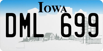 IA license plate DML699