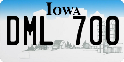 IA license plate DML700