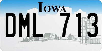 IA license plate DML713