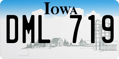 IA license plate DML719