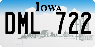 IA license plate DML722