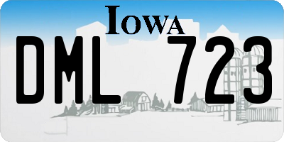 IA license plate DML723