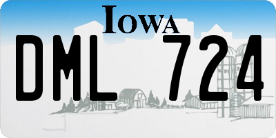 IA license plate DML724