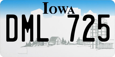 IA license plate DML725