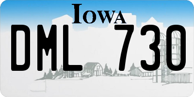 IA license plate DML730