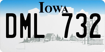 IA license plate DML732