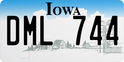 IA license plate DML744