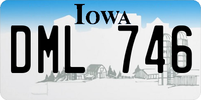 IA license plate DML746