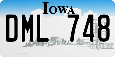IA license plate DML748