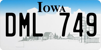 IA license plate DML749
