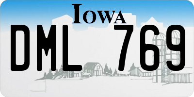 IA license plate DML769