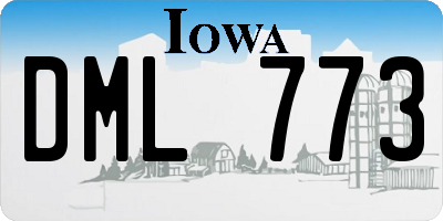 IA license plate DML773
