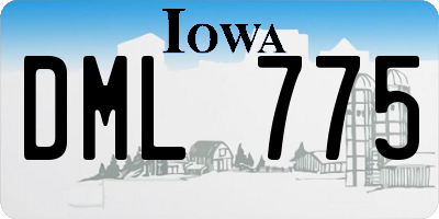IA license plate DML775