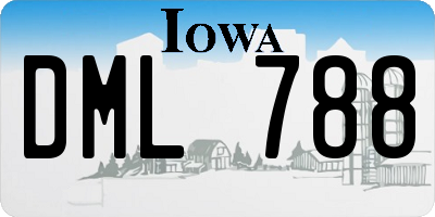 IA license plate DML788