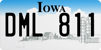 IA license plate DML811