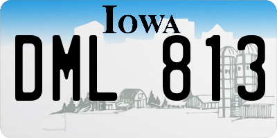IA license plate DML813