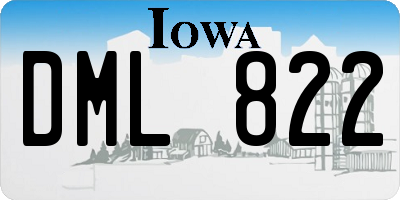 IA license plate DML822