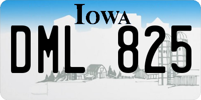 IA license plate DML825