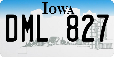 IA license plate DML827