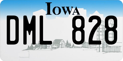 IA license plate DML828