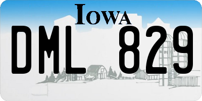 IA license plate DML829
