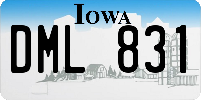 IA license plate DML831