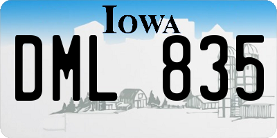 IA license plate DML835