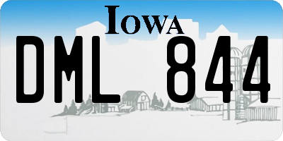 IA license plate DML844
