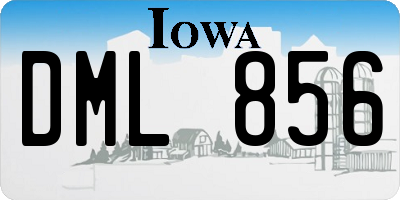 IA license plate DML856