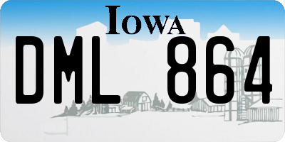 IA license plate DML864